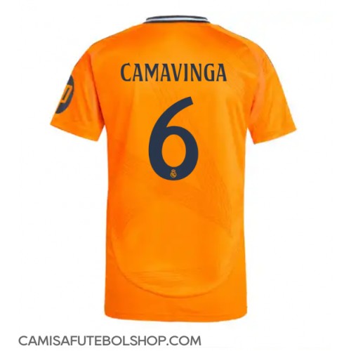 Camisa de time de futebol Real Madrid Eduardo Camavinga #6 Replicas 2º Equipamento 2024-25 Manga Curta